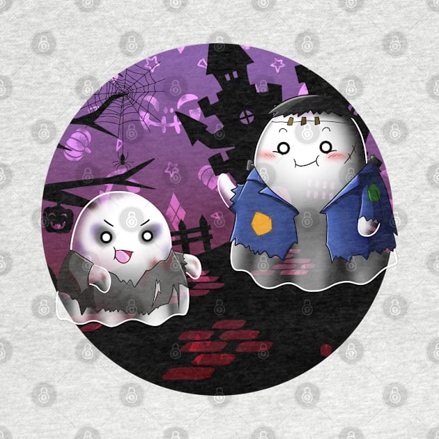 Kawaii Ghosts - Two Zombies ready to scare by Chiisa